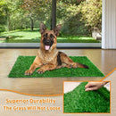 LOOBANI Dog Grass Pee Pads, Artificial Turf Pet Grass Mat Replacement for Puppy Potty Trainer Indoor/Outdoor Use - Set of 2 (14"x18")