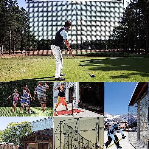 Morelux Golf Netting Material 10'x10' - Golf Hitting Net for  Backyard - Sport Netting Barrier - High Impact Nets for Sports (Black, 20mm  Mesh) : Sports & Outdoors