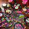 Yingzhao 180 Pcs Neon Birthday Party Paper Plates and Napkins Cups Supplies Disposable Glow Tableware Decorations Utensils Included for Glow in the Dark Party Decorations, Serve 30 Guests