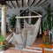 Hammock Chair, Large Hanging Chair, Soft Cotton Rope Swing Chair with High Load-Bearing Metal Rod,Indoor Outdoor Garden Yard Living Room,Max 150kg