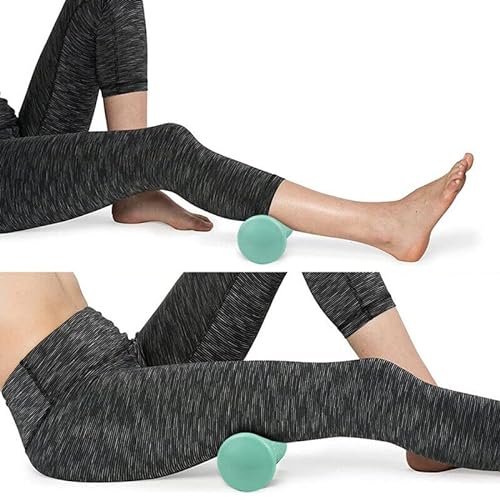 HCE 4 in 1 Foam Roller Set Yoga Massage Roller Muscle Roller Stick Spiky Massage Ball for Physical Therapy & Exercise,Back Pain,Deep Tissue