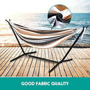 Portable Double Hammock with Stand Hanging Chair Outdoor Garden Beach Bed Travel Camping Gear Colourful