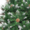 Ariv Green Pinecone Hinged Christmas Tree 6FT 1.8M Lush 1010 Tips Bushy Metal Stand Frame Hinged Branches Automatic Easy Assemble Chistmas Family Home Party Mall Store Decoration Ornaments