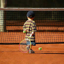 PIKASEN 17" Kids Tennis Racket Best Starter Kit for Kids Age 4 and Under with Shoulder Strap Bag and Mini Tennis Racket Toddler Tennis Raquet (Yellow)