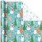 Hallmark Reversible Christmas Wrapping Paper (3 Rolls: 120 sq. ft. TTL) Rustic Santa, Papercraft Snowmen, Candy Canes, Stripes, Snowflakes, Merry Christmas to You