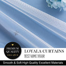Loyala Star Curtains, Blackout Curtains for Bedroom, Cute Curtains, Kids Blackout Curtains, Double Layer Curtains, Light Blocking Curtains 63 Inch Length 2 Panels, Blue Curtains, 52 X 63 Inches
