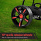 Electric Golf Trolley Foldable Push Golf Buggy Cart 3 Wheel 3 Distance Control LED Display- Black & Red