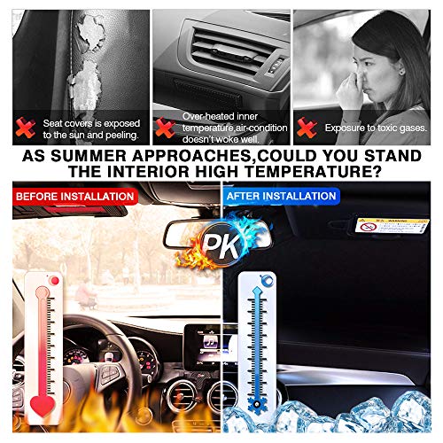 KUST Custom Fit Car Sun Shade for 2020-2023 2024 Hyundai Palisade Accessories Windshield Sunshade Window Shade Sun Visor Protector Foldable Blocks UV Rays Keep Your Car Cooler