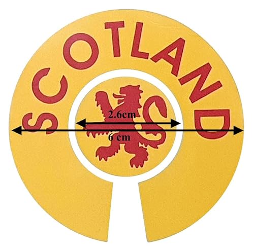 Acclaim Jumbo 6 cm 1 x Scotland Rampant Lion Yellow Red 1 x Scotland Thistle Blue Gold Lawn Bowls Identification Stickers Markers 2 Full Sets of 4 Self Adhesive