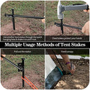 Tent Stakes, 4/8/12/16 Pack 8/10/12/16in Tent Stakes Heavy Duty with Storage Bag, Forged Steel Tent Pegs for Camping Unbreakable and Inflexible (4pcs 8in Stakes)