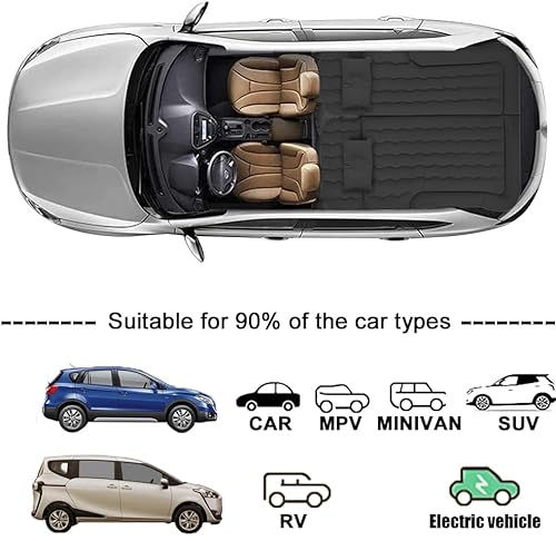 3 in 1 SUV Air Mattress, Inflatable Mattress for Car|Backseat SUV Mattress with Electric Air Pump-2 Support Fillers & 2 Pillows Fits SUV|MPV|Sedan|Minivan for Road Trip Camping Black