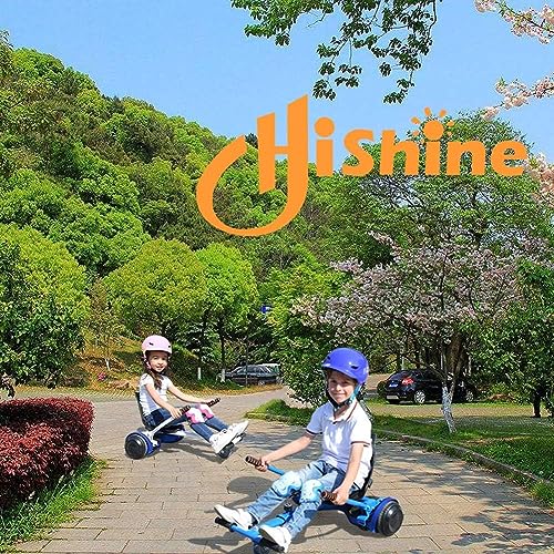 Hoverboard seat Attachment Go-Kart fits 6.5”/ 8”/ 10” hoverboards, Hover cart for Kids & Adults , Accessory for self Balancing Scooter (Blue)