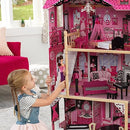 KidKraft Amelia Wooden Dolls House with Furniture and Accessories Included, 3 Storey Play Set with Lift for 30 cm/12 Inch Dolls, Kids' Toys, 65093