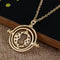 Harry Potter Gold Tone 3D Hourglass Necklace Pendant Time Turner Hermione Pendant Necklace Hermione Granger Rotating Spins Gold Plated Lover's Jewelry