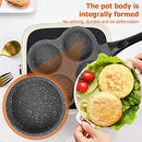 4 Hole Frying Pan Pancake Maker with Handle Pancake Pan Non Stick Omelet Pan Breakfast Eggs Kitchen Utensils Hamburger Eye Pan Gas Stove Electric