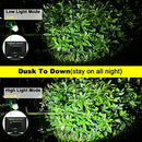 GUYULUX Solar Spotlight Outdoor Upgraded, Stay On All Night, 5000mAh LED Security Light Solar Powered, Exclusive Optical Solar Projector Light Auto On/Off Waterproof for Flag/Yard/House/Garden 2-Pack