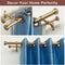 Warm Gold Double Curtain Rods for Windows 72-144", Double Drapery Rods with End Cap Finials, Adjustable 1-Inch Front and 5/8 Inch Back Double Rod Curtain Rods, Telescoping Double Window Rods Warm Gold