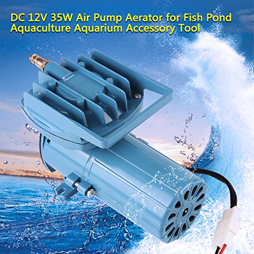 Aquarium Air Pump, Commercial DC 12V 35W Air Pump Aerator for Fish Pond Aquaculture Aquarium Accessory Tool