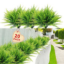 Artificial Boston Fern Plants Bushes 20Packs Faux Plants Shrubs Greenery UV Resistant for House Office Garden Indoor Outdoor Décor