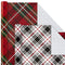 Hallmark Christmas Wrapping Paper Bundle with Cut Lines on Reverse, Plaid (Pack of 4, 120 sq. ft. TTL) Red and Black, Green and Blue, Red and Green Plaid, 4 Pack