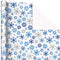 Image Arts Blue Christmas Wrapping Paper with Cut Lines on Reverse (4 Rolls: 120 sq. ft. TTL) Snowmen, Snowflakes, Blue and White Stripes