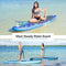 SereneLife Inflatable Stand Up Paddle Board (6 Inches Thick) with Premium SUP Accessories & Carry Bag | Wide Stance, Bottom Fin for Paddling, Surf Control, Non-Slip Deck | Youth & Adult Standing Boat