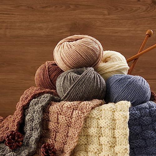TEHETE Merino Wool Yarn for Knitting 3-Ply Soft Crochet Yarn
