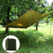 3m x 3m Hammock Rain Fly Tent Tarp Waterproof Windproof Snowproof Camping Shelter Portable Lightweight Basha Sunshade for Snow Camping Outdoor Travel (Army-Green)