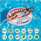 Inflatable Pool Float for Adults and Kids, 122cm Shark Inflatable Swim Tube Raft with Handles, Giant Pool Toys for Kids, and Swimming Pool Party Decorations