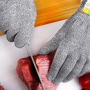 1Pair Cut Resistant Glove Food Grade Safety Stainless Steel Cut Proof Stab Resistant Wire 1Pair Cut Resistant Glove Food Grade Metal Mesh Butcher Glove S/M/L (M: 21.5cm)