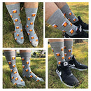 EmaoFun Colourful Socks Men's Funny Socks Gifts for Men, Cotton, pizza, 40-46