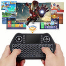 Zedo Backlit Mini Wireless Keyboard 2.4G, Handheld Remote with Touchpad Mouse for Android TV Box, Windows PC, HTPC, IPTV, Raspberry Pi, XBOX 360, PS3, PS4