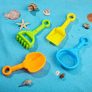 8 Pieces Kids Beach Sand Shovels Colorful Plastic Rake Beach Sand Sifter Toy Shovel for Teens Garden Beach Toys, 4 Styles (Fresh Style)