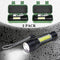 ZCOINS 2 Pack Rechargeable Small Torch, 500LM Zoomable Mini LED Flashlight with COB Side Light, Pocket Mini Torch for Emergency Camping Hiking Dog Walking
