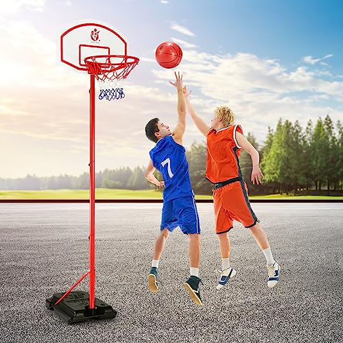 Adjustable Kids Basketball Hoop Stand System 2.7m Backboard Basketball Set Training Play