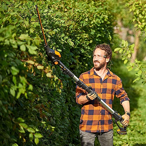 WORX 20V Cordless Pole Hedge Trimmer with POWERSHARE 2Ah Battery and Charger - WG252E