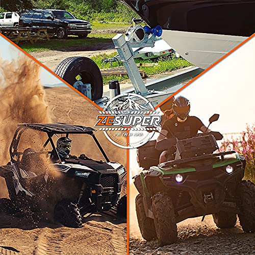 ZESUPER 3500lb Winch 12v Boat Trailer ATV UTV Quad Electric Winch Synthetic Rope Waterproof IP68 Wireless Remote Car