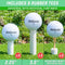 GoSports Rubber Golf Tees 9 Pack - 3X of 1.5", 2.25" and 3.5" Tees - Universal with Artificial Turf Golf Mats