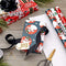 Hallmark Vintage Christmas Wrapping Paper Cut Lines on Reverse (3 Rolls: 120 sq. ft. TTL) Dancing Santas, Classic Snowman, Merry, Jolly, Happy, Peace