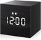 Alarm Clock, Digital Alarm Clock, with Wooden Electronic LED Time Display, Dual Alarm, 2.5-inch Cubic Small Mini Wood Made Electric Clocks for Bedroom, Bedside, Desk