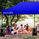 SereneLife Pop Up Canopy Tent 10x20 - Commercial Instant Shelter Foldable/Collapsible Sun Shade Canopy Pop Up Tent w/Waterproof Tent Top, Portable Carry Bag & Sand Bag SLGZ20BU (Navy Blue)