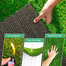 Artificial Grass Synthetic Turf 10SQM 1x10m Roll Lawn Fake Olive Faux Plastic Yarn Mat Flooring Carpet Decor 15mm 10 Pins