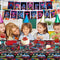 Huggy-Wuggy 72 Pieces Children's Birthday Party Decoration, Poppy Playtime Party Tableware, Includes Plate Banner Napkins Paper Cups Tablecloths, Suitable for Decoration of Children's Birthday Parties