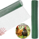 SATINIOR 2 Sheets Chicken Wire Net for Craft Work, Galvanized Hexagonal Wire Mesh (Green,13.7 x 80 Inches)