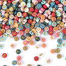 Prasacco 1000 Pieces Alphabet Letter Beads, Vintage Letter Beads for Bracelet Making Acrylic Letter Beads Round Mixed A-Z Spacer Loose Beads 7mm Letter Beads for Jewelry Making Bracelet Necklace