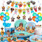 Dog Birthday Party Supplies,159pcs Dog Theme Party Decorations&Tableware Set-Dog Party Plates Napkins Cups Tablecloth&Dog Birthday Banner Balloons Cake Topper etc Puppy Party Supplies for Kids Doggy