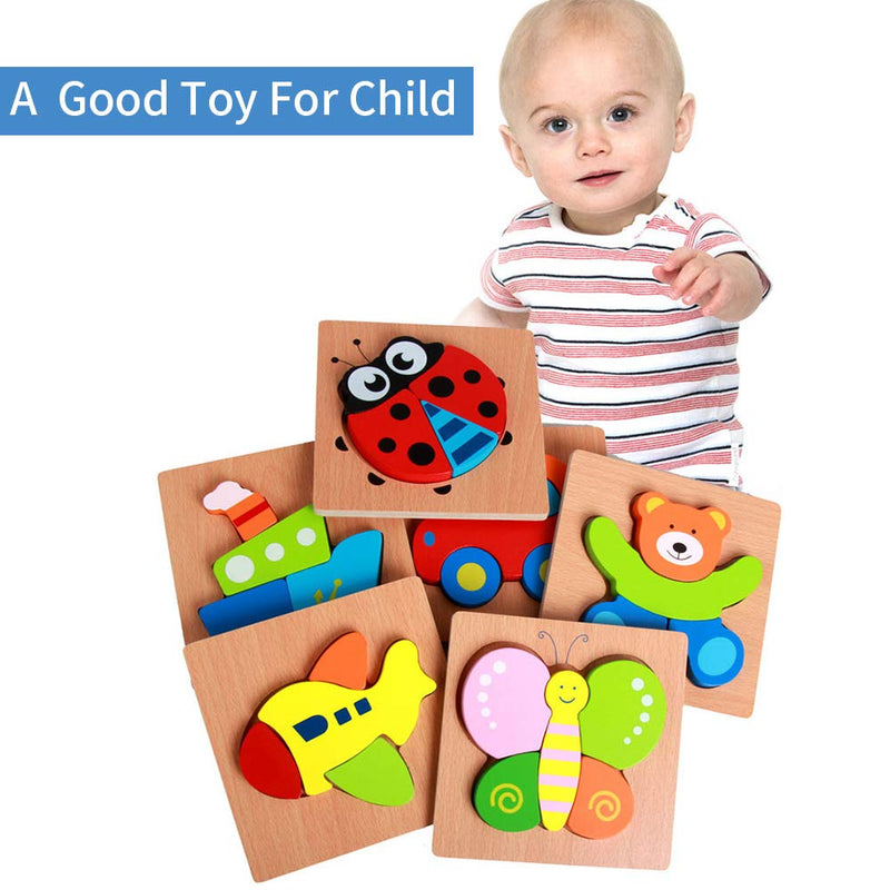 Puzzles Jigsaw for Baby Boys, Wooden Puzzles Toys for 1-3 Year Old Boys Girls Birthday 1-3 Year Old Toddlers Kids Education Toy Age 1 2 3 Baby Children