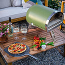 Gozney Roccbox Portable Outdoor Pizza Oven - Includes Professional Grade Pizza Peel, Built-In Thermometer and Safe Touch Silicone Jacket - Propane Gas Fired, With Rolling Wood Flame - New Olive Green