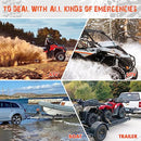 ZESUPER 4500lb Winch 12v Boat Trailer ATV UTV Quad Electric Winch 2 Wireless Remotes Synthetic Rope Waterproof IP67 Car