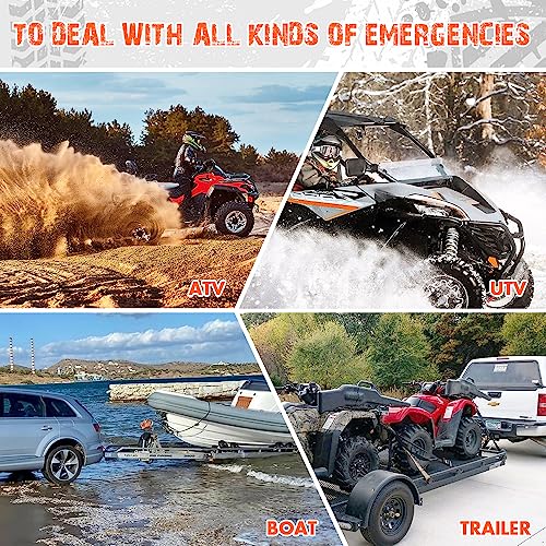 ZESUPER 4500lb Winch 12v Boat Trailer ATV UTV Quad Electric Winch 2 Wireless Remotes Synthetic Rope Waterproof IP67 Car